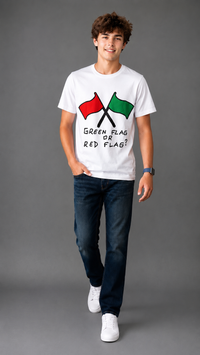 Flag Tee in Grey