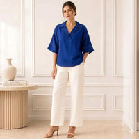 Camilla Top in Navy