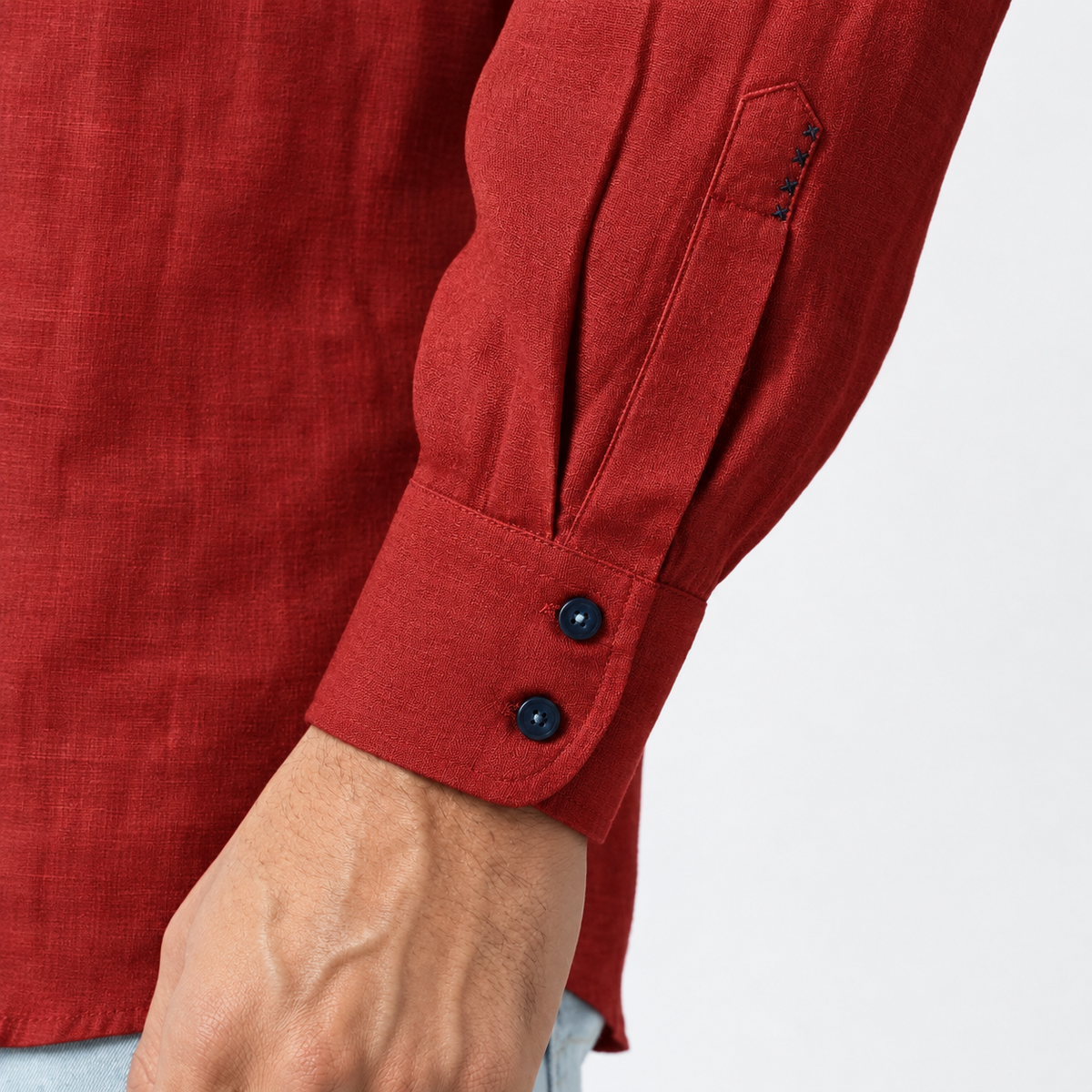 Breeze Slub Shirt in Red