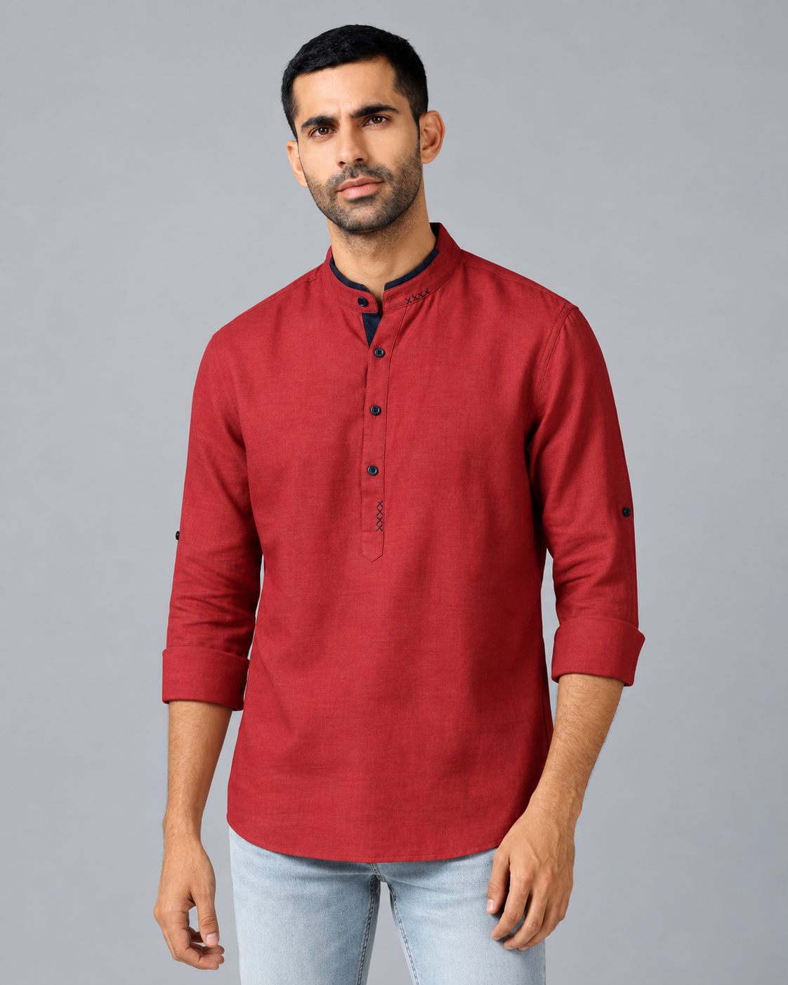 Breeze Slub Shirt in Red
