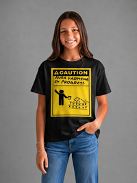 Caution Tee in Black