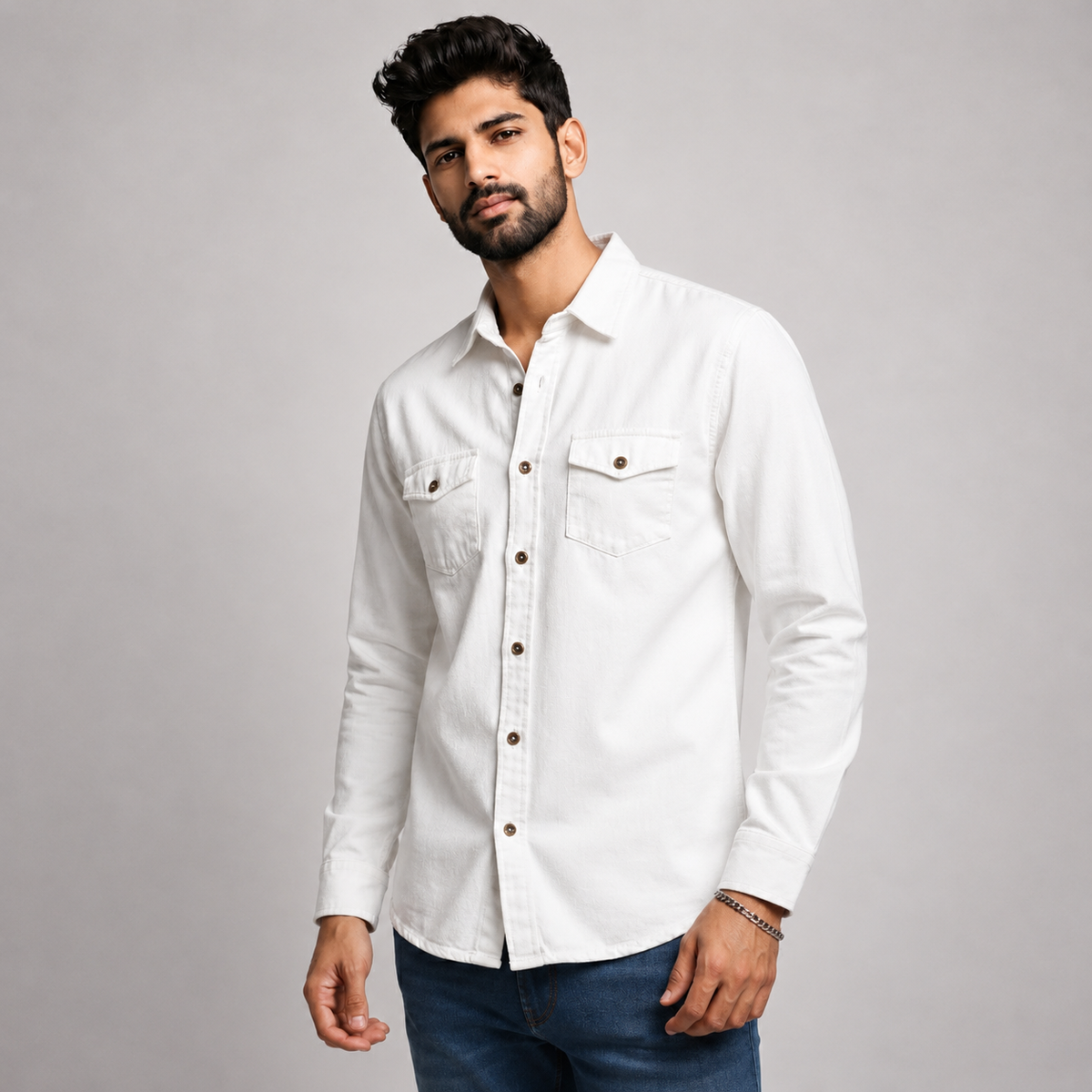 Ivory Denim Shirt