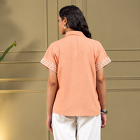 Margot Bloom Shirt in Peach