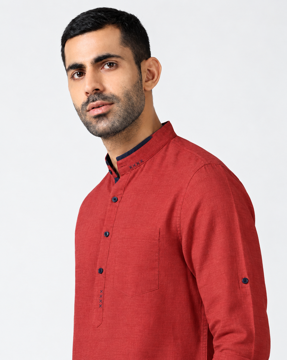 Breeze Slub Shirt in Red