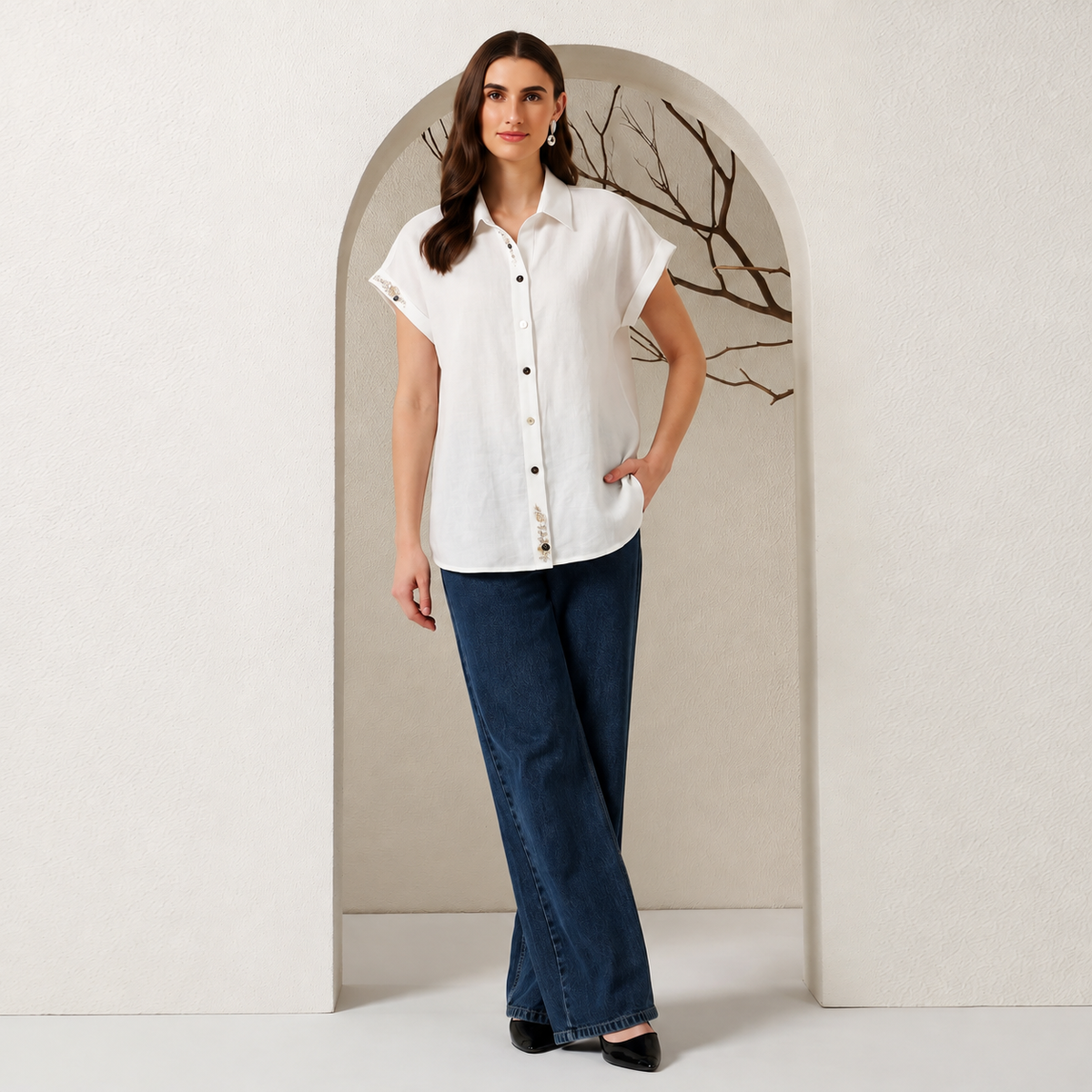 Eliza Shirt in Beige