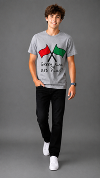 Flag Tee in Grey