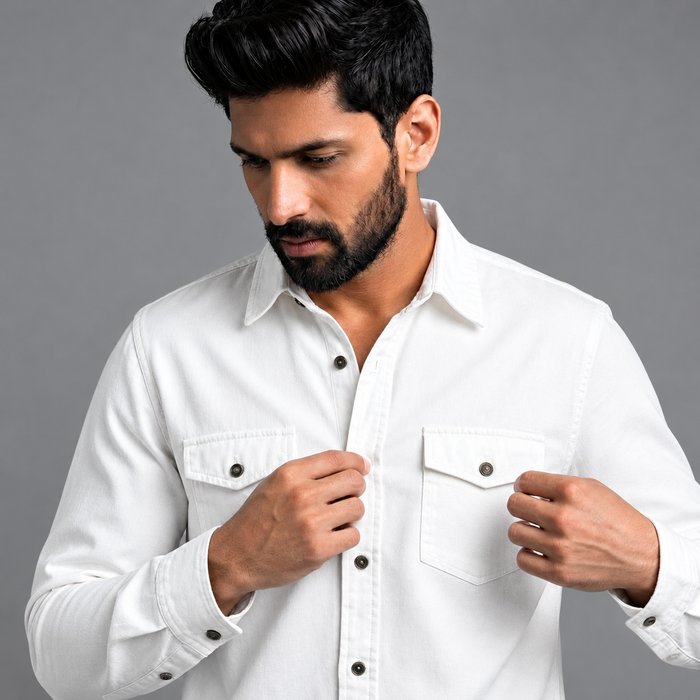 Ivory Denim Shirt