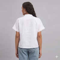 Evora Linen Blouse White