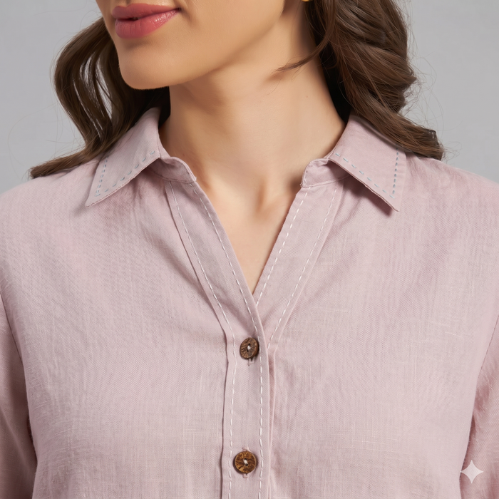 Drift Linen Shirt Pink