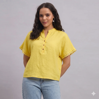 Evora Linen Blouse White