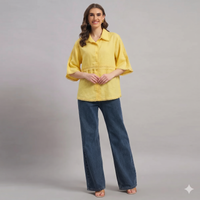 Celesta Lace Shirt In Yellow