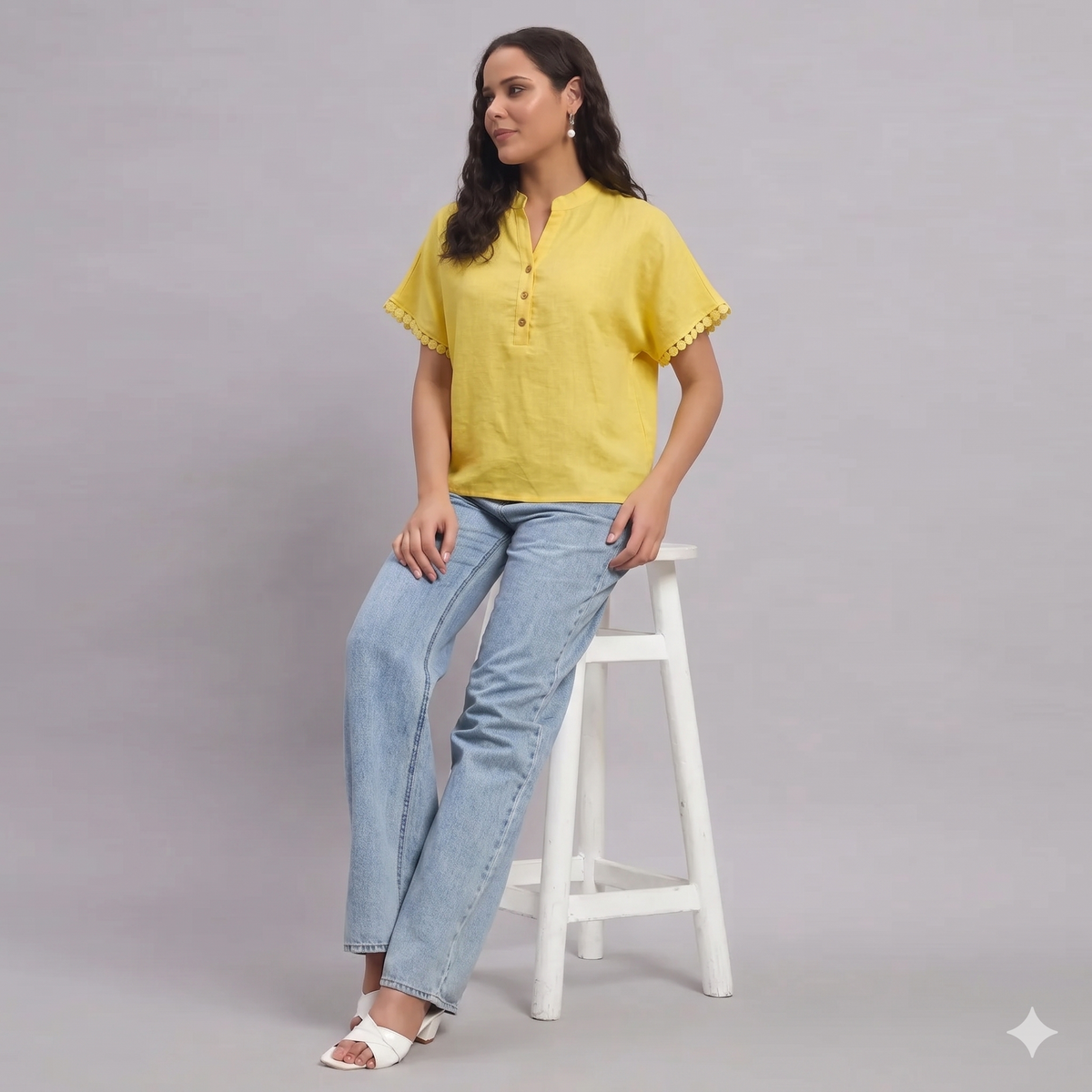 Evora Linen Blouse White