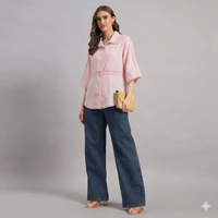 Celesta Lace Shirt In Pink