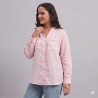 Aurelia Linen Shirt in Yellow
