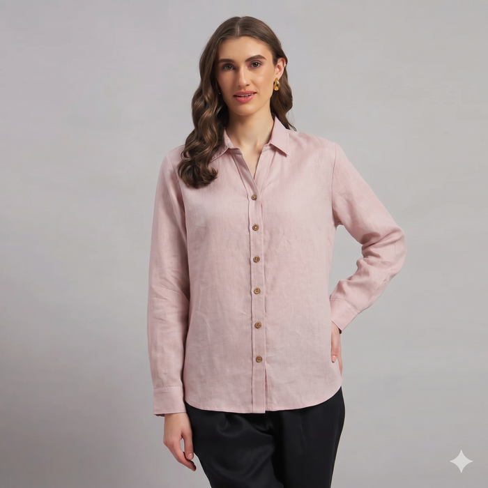 Drift Linen Shirt Pink