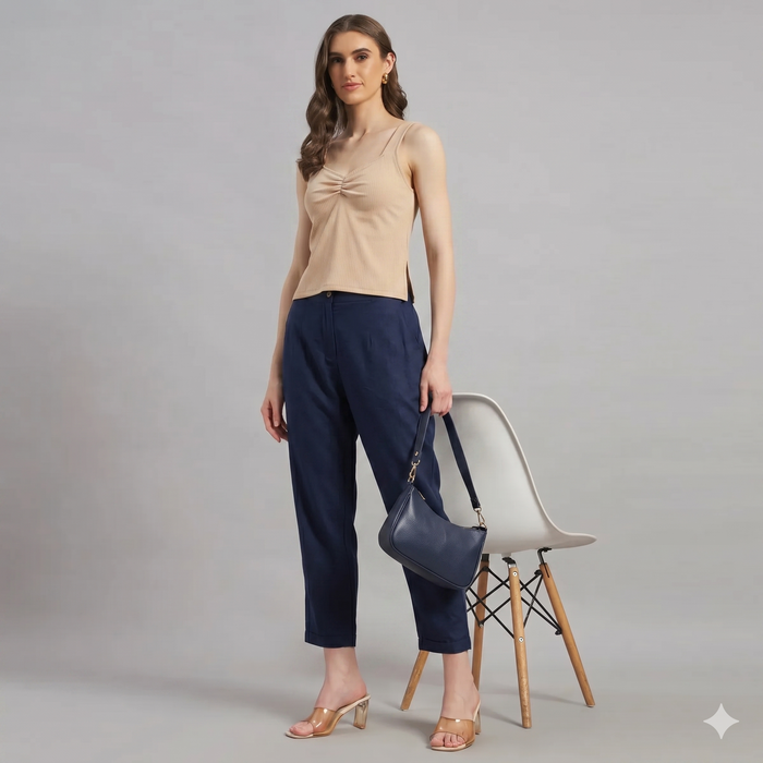 Ava Pant in Navy