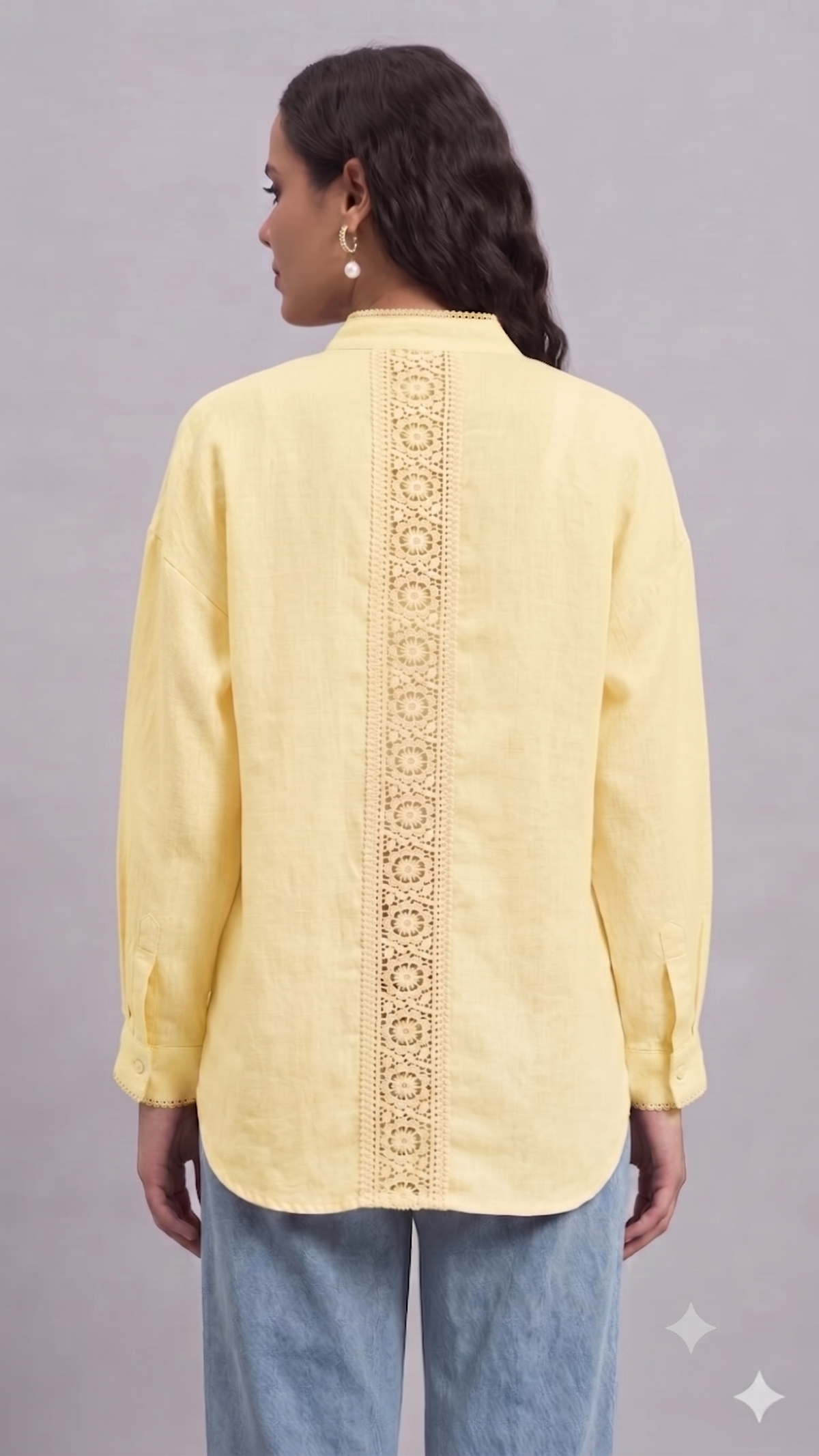 Aurelia Linen Shirt in Yellow