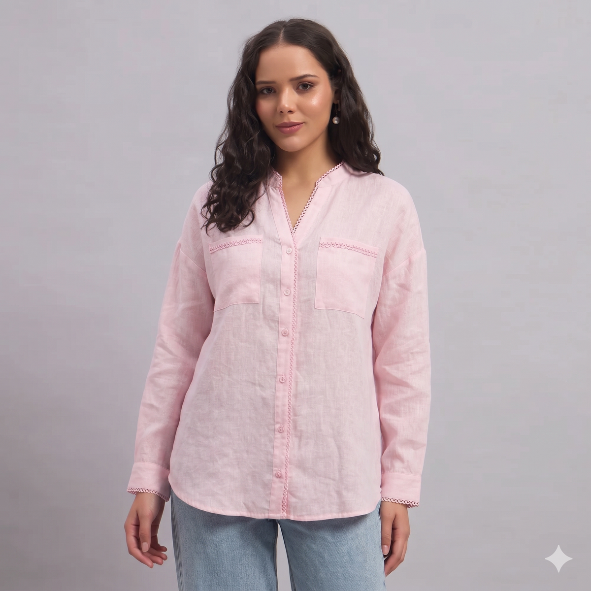 Aurelia Linen Shirt in Yellow