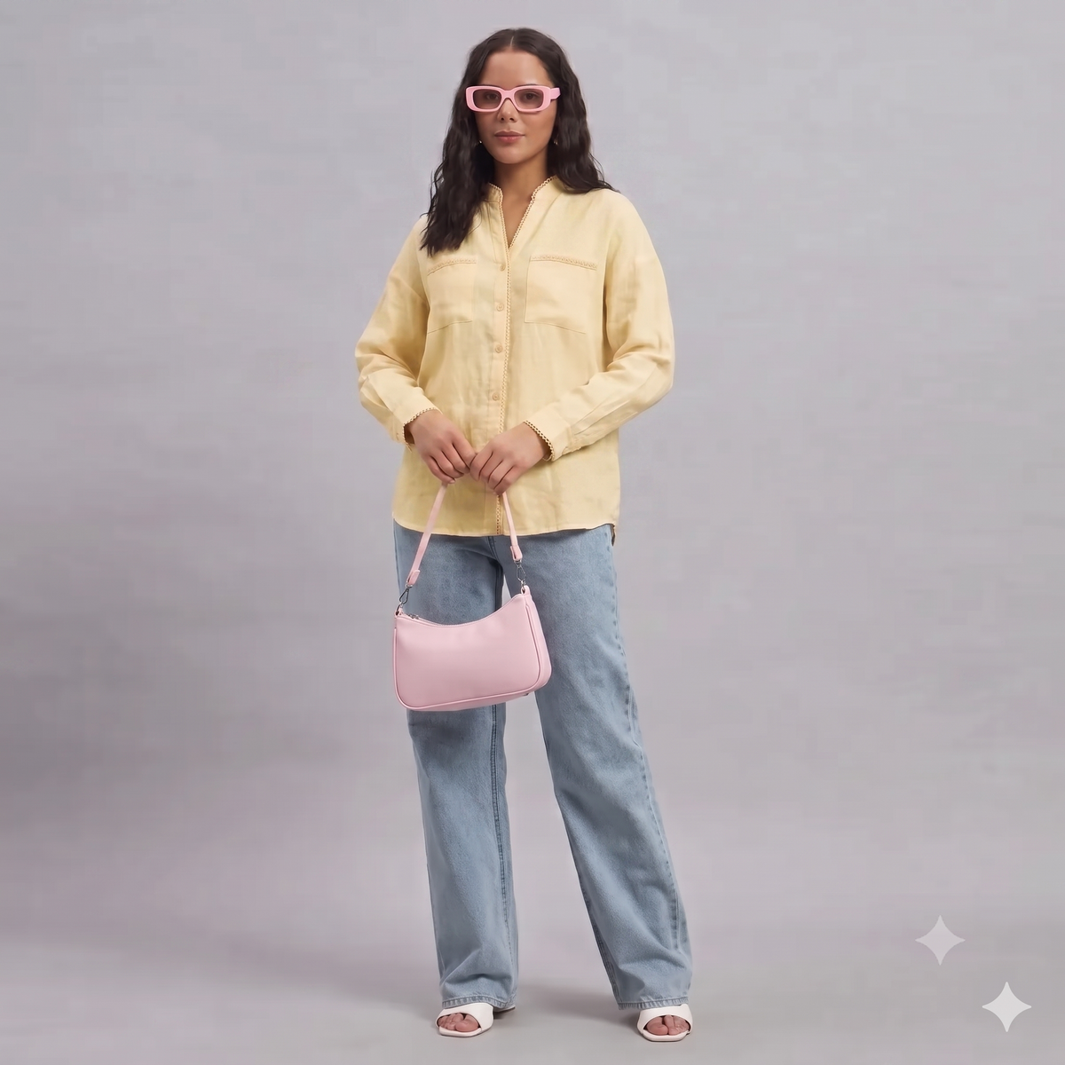 Aurelia Linen Shirt in Yellow
