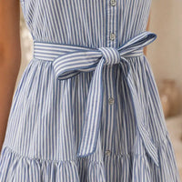 Celene Wave Dress In Powder Blue