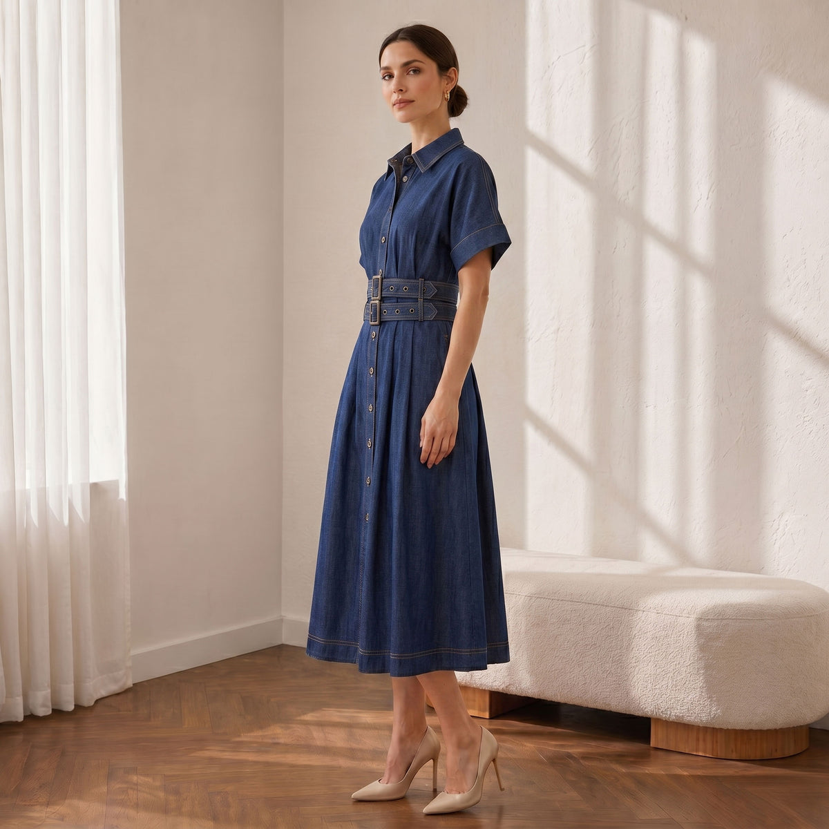 Joey Belted Shirt Dress
