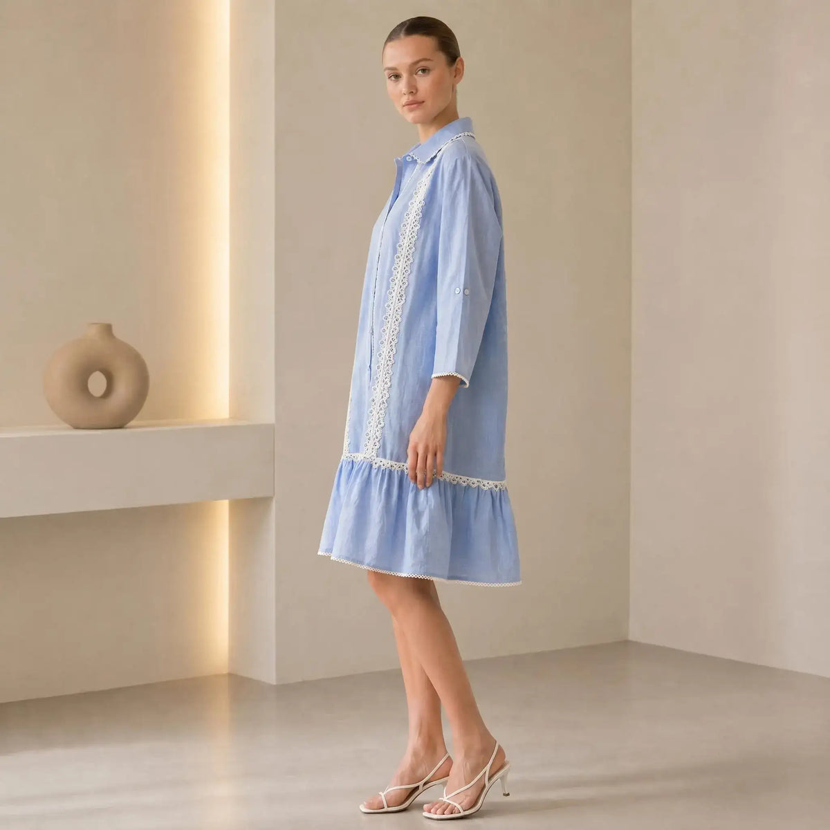 Riviers Shirt Dress in Lemon Yellow