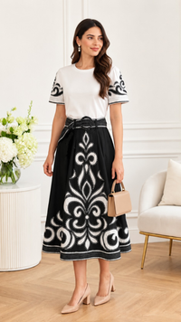Salt and Pepper Skirt & Top