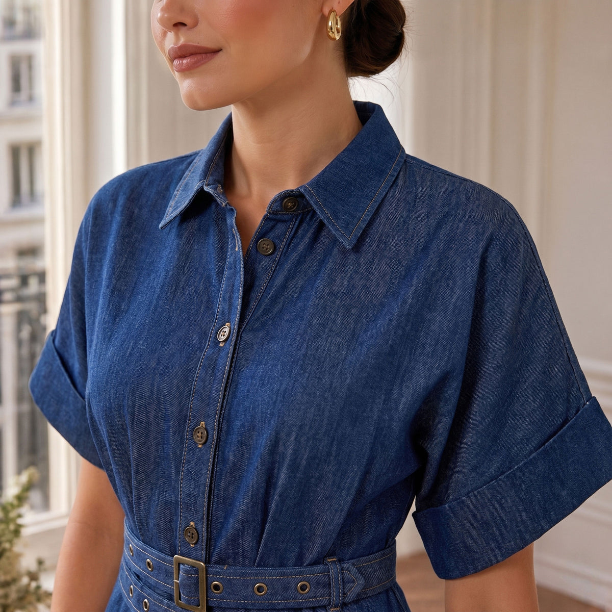 Joey Belted Shirt Dress