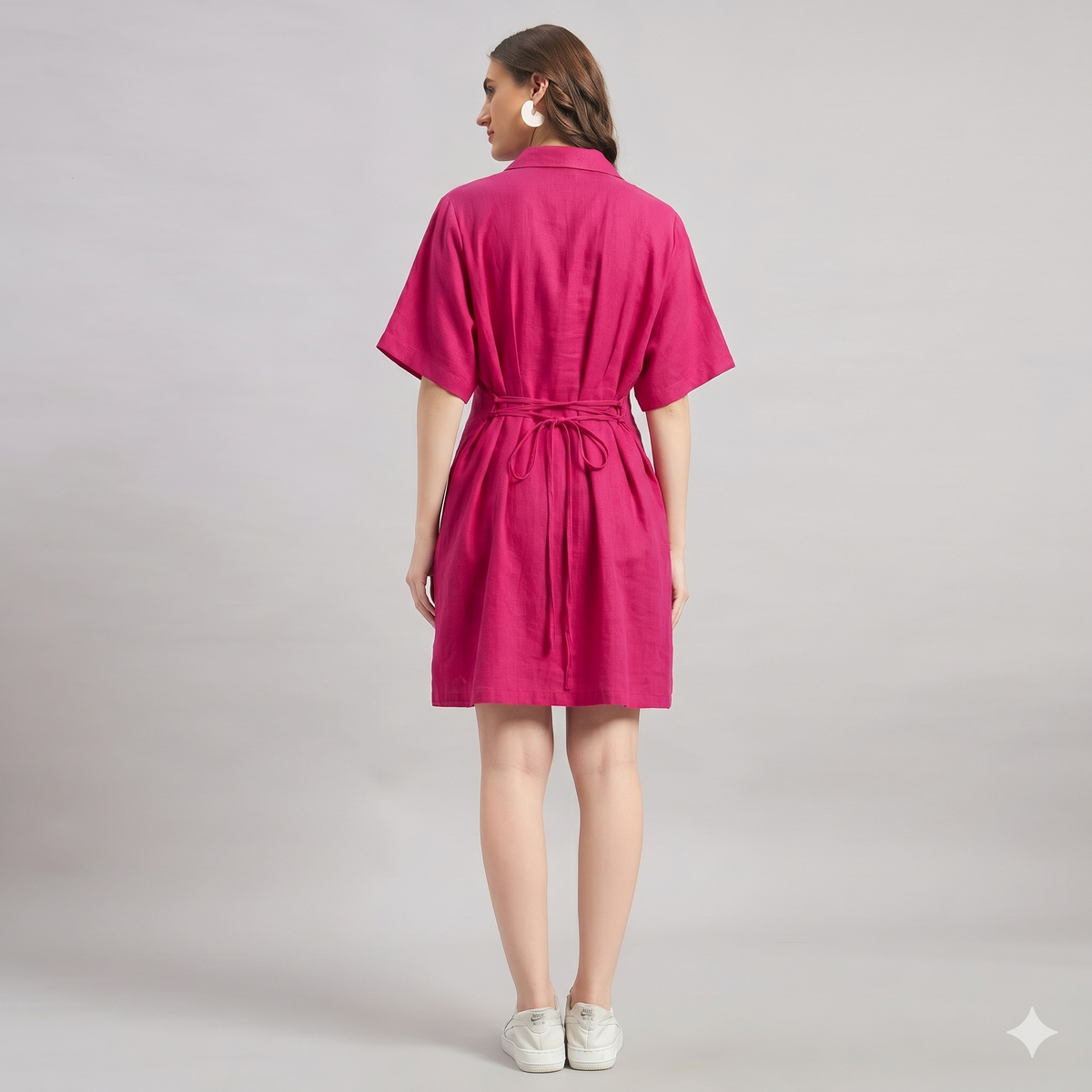 Willow Shirt Dress Hot Pink