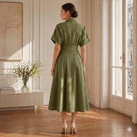 Joey Belted Linen Aloe