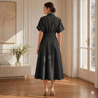 Joey Belted Linen Shirt Dress
