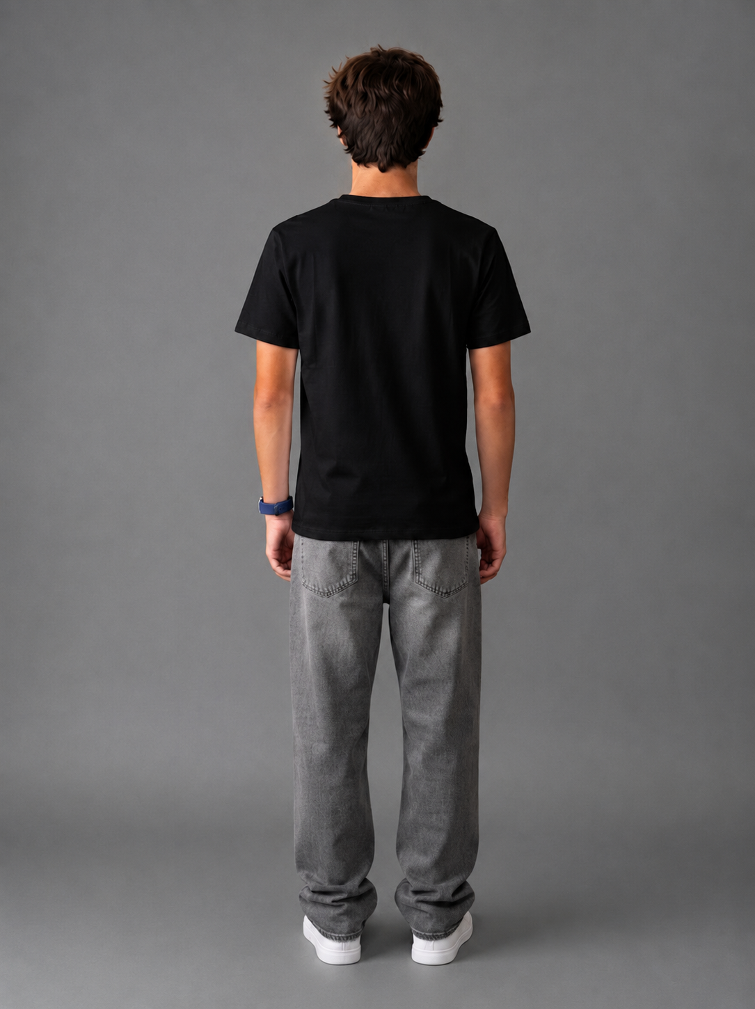 Caution Tee in Black