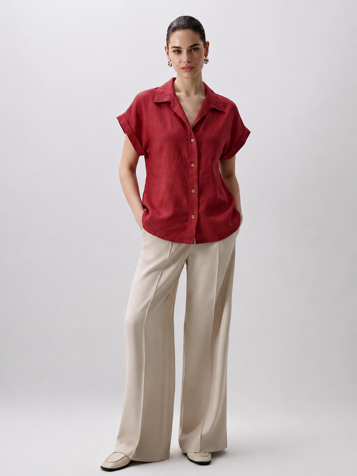 Clara Classic Shirt Lipstick Red