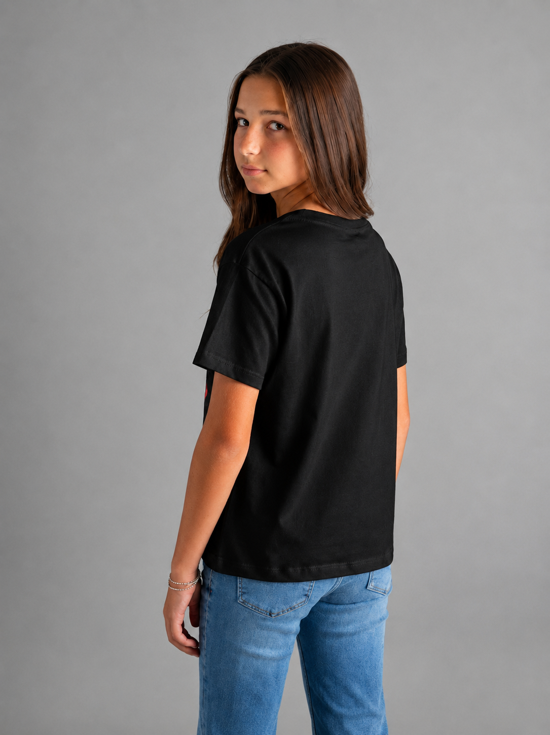 Caution Tee in Black