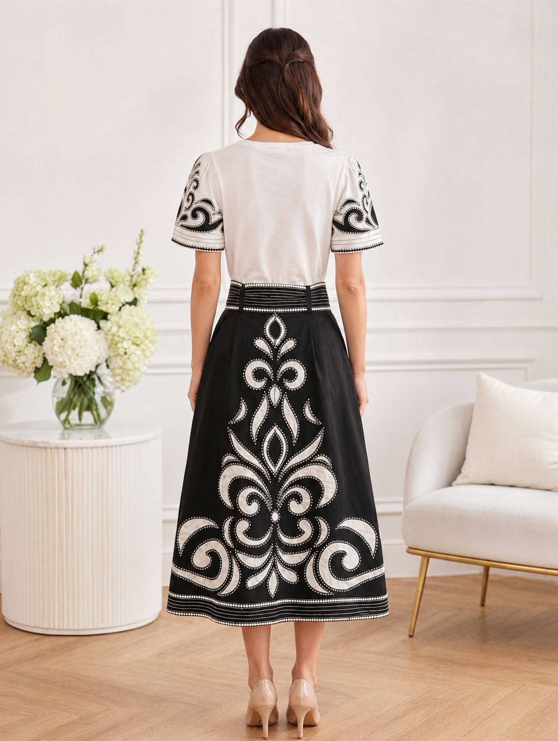 Salt and Pepper Skirt & Top