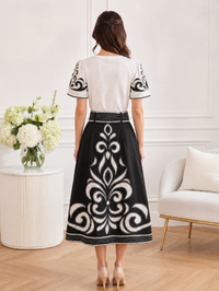 Salt and Pepper Skirt & Top