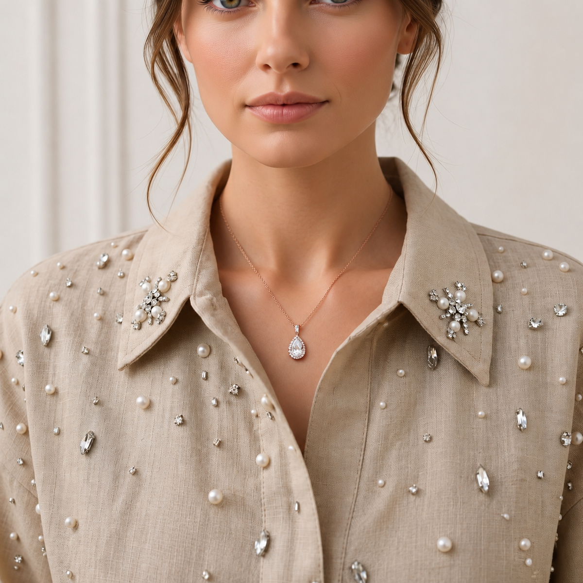 Eliza Shirt in Beige