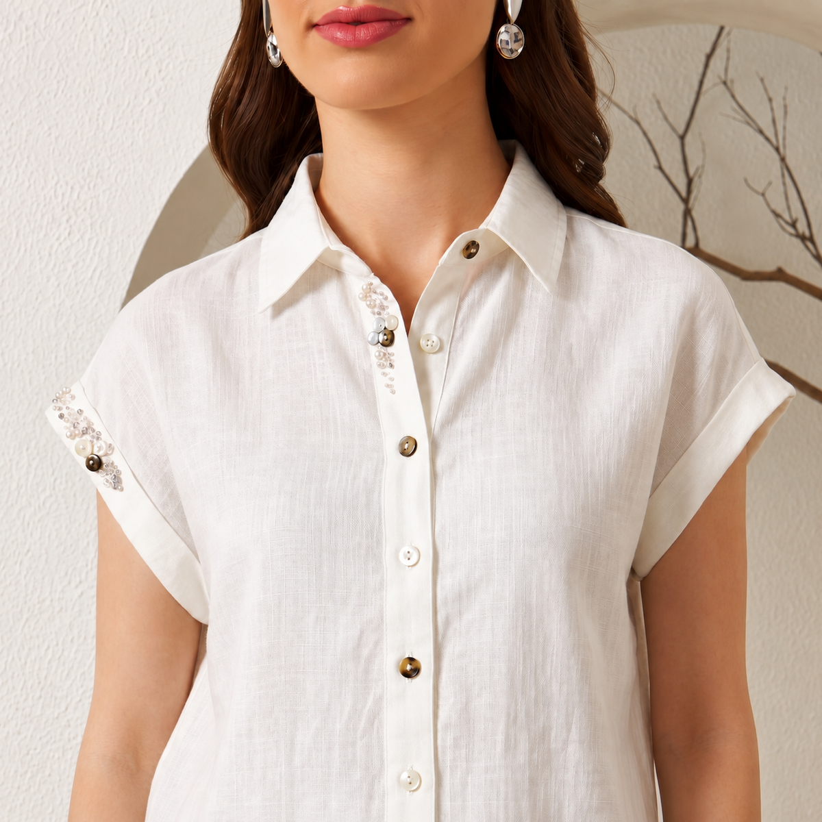 Eliza Shirt in Beige