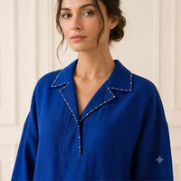 Camilla Top in Navy