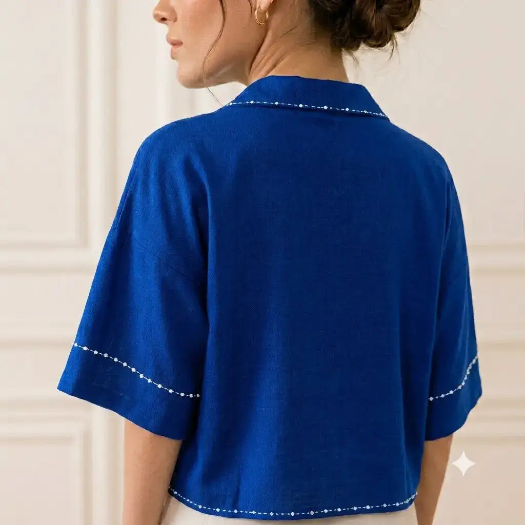 Camilla Top in Navy