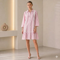Rivira Shirt Dress in Pink
