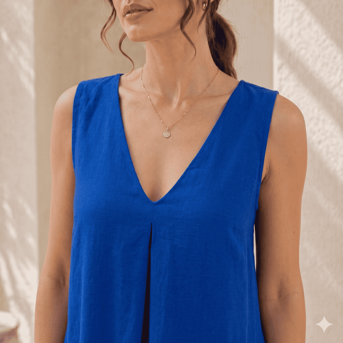 Fluid Maxi Dress Turkish Sea