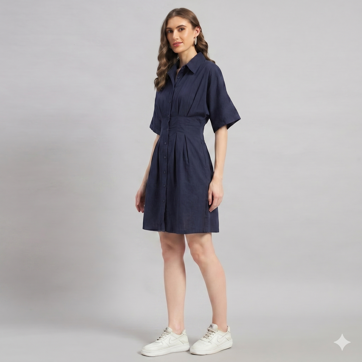 Willow Shirt Dress Deep Cobalt