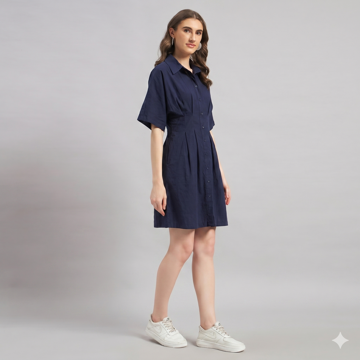 Willow Shirt Dress Deep Cobalt