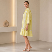 Riviers Shirt Dress in Lemon Yellow